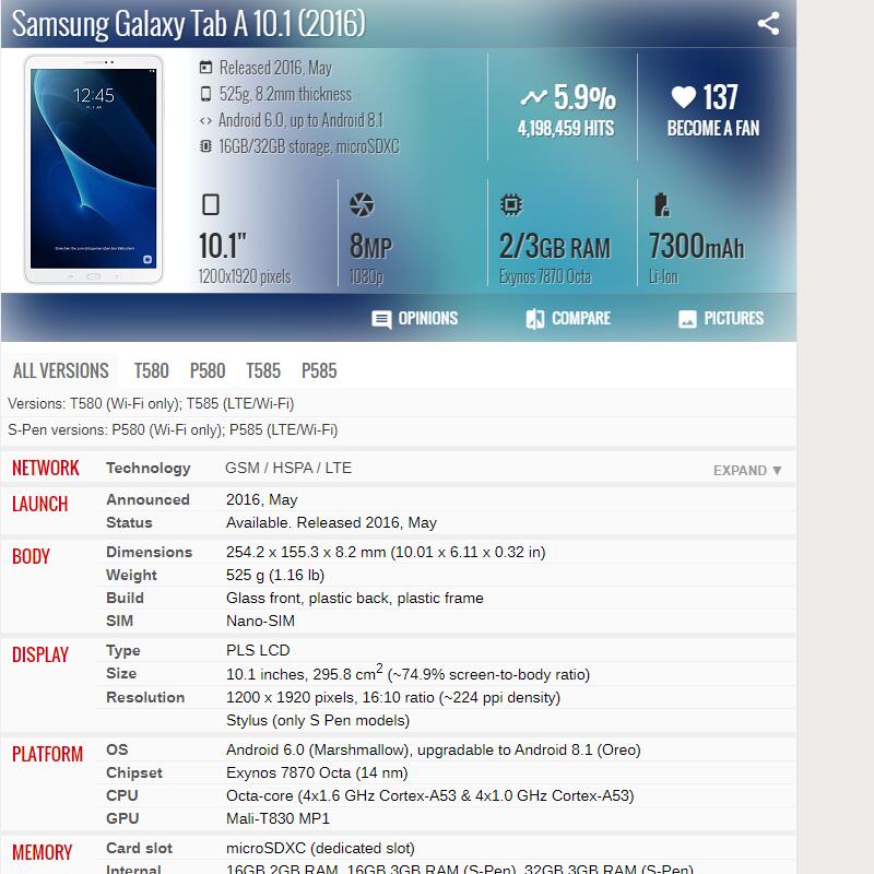 For Samsung Galaxy Tab A 10.1  - огляд і ціна Tablet Accessories For Samsung