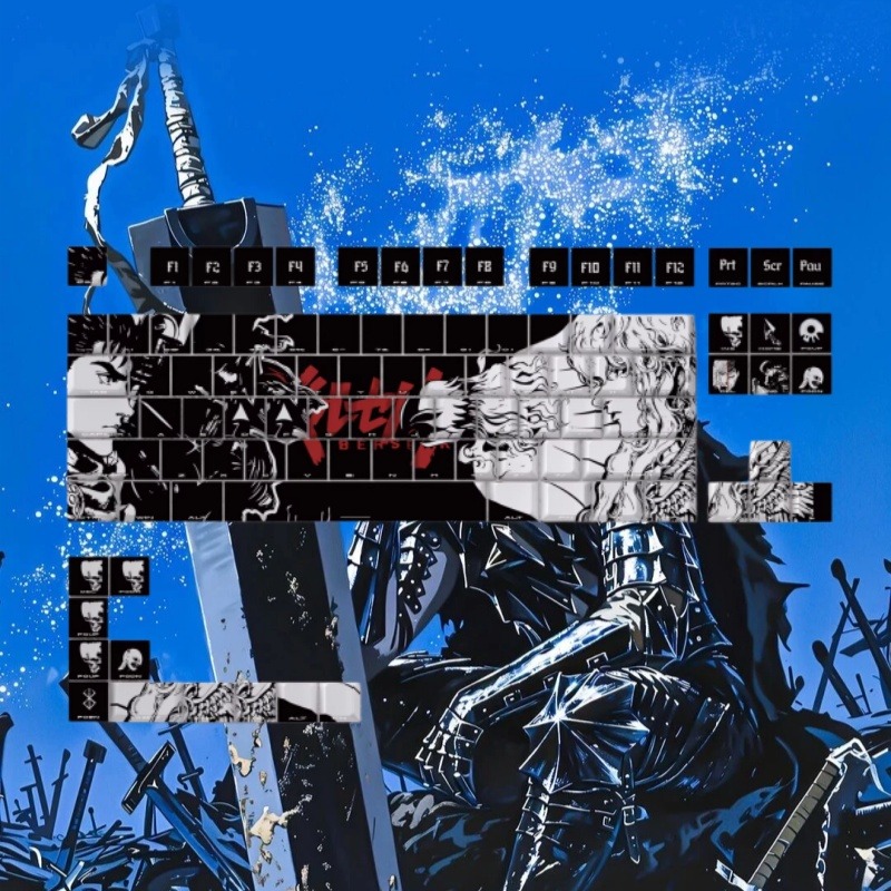 BERSERK Theme Anime Keycap 98  - огляд і ціна Tablet Pc Accessories