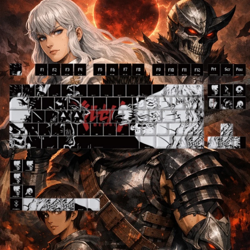 BERSERK Theme Anime Keycap 98  - огляд і ціна Tablet Pc Accessories